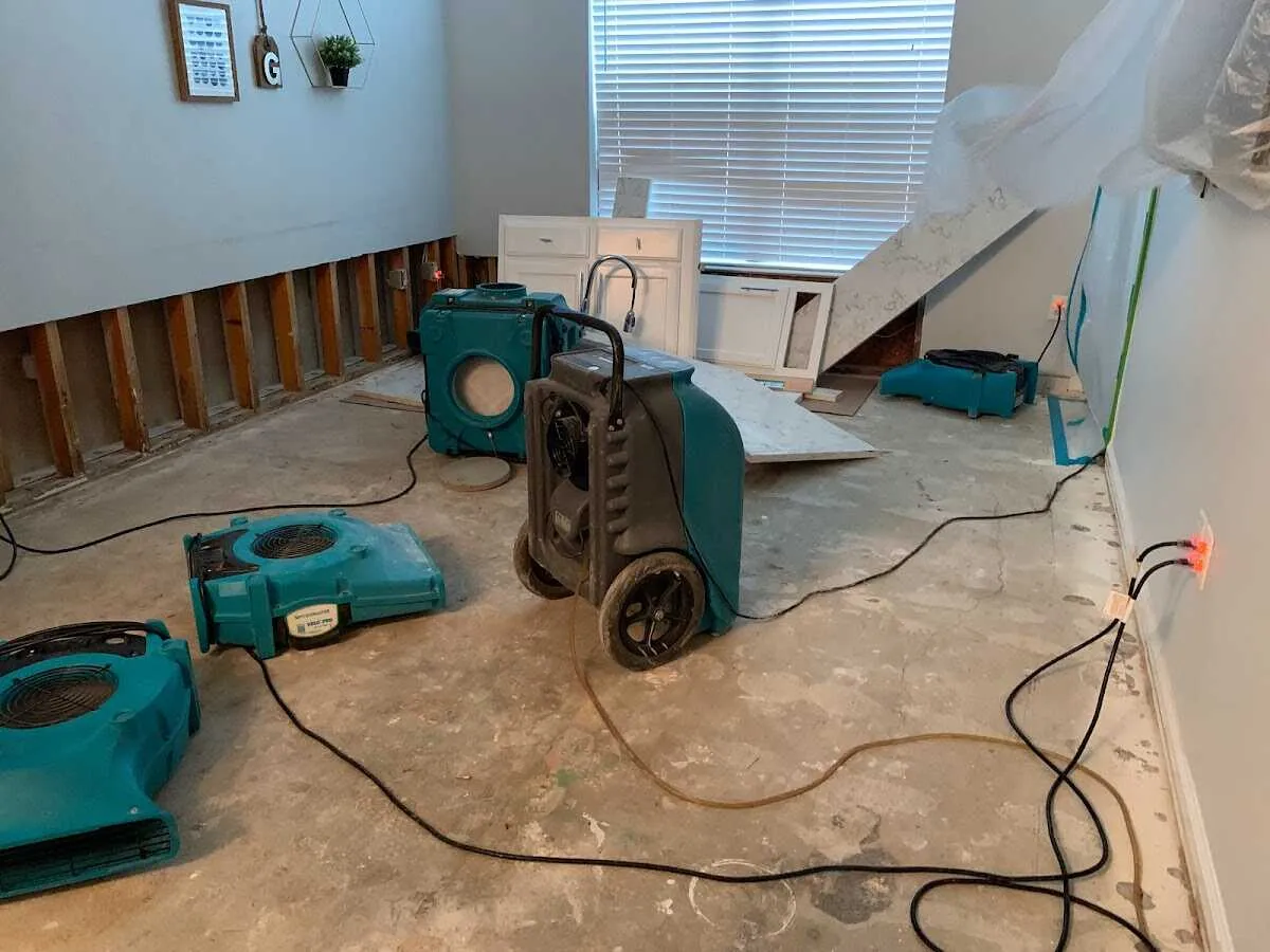 Dehumidifier in flood-cut room for Water Extraction & Removal in Tega Cay
